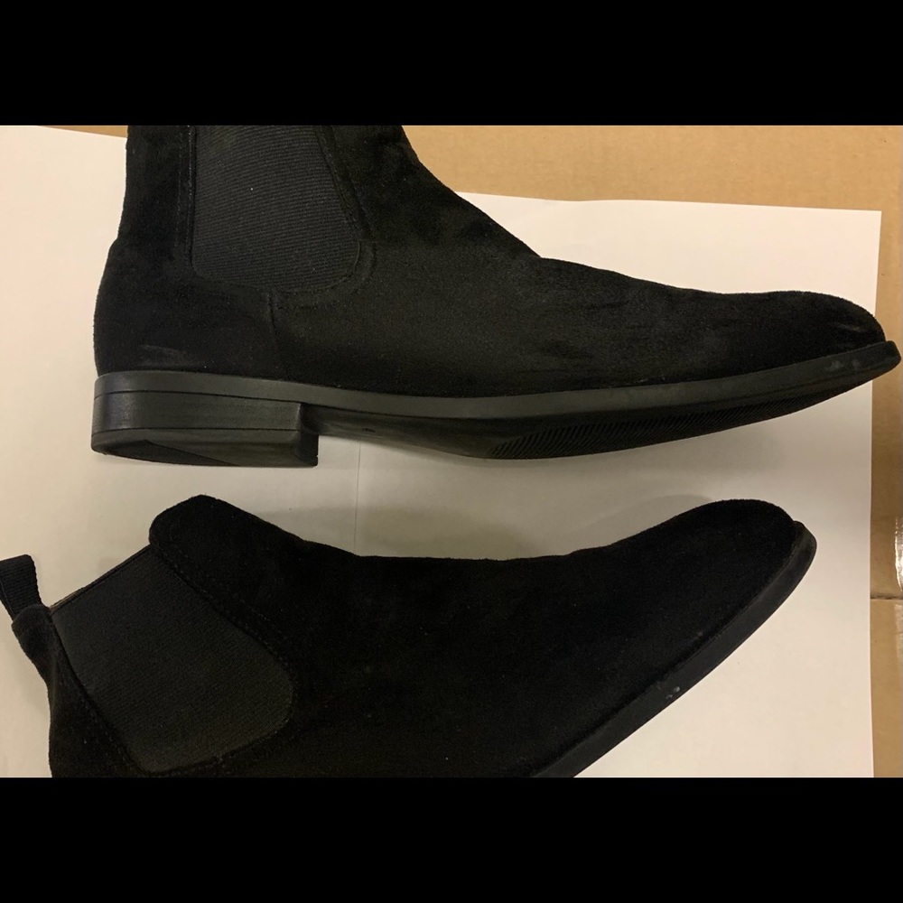 Black suede shoes